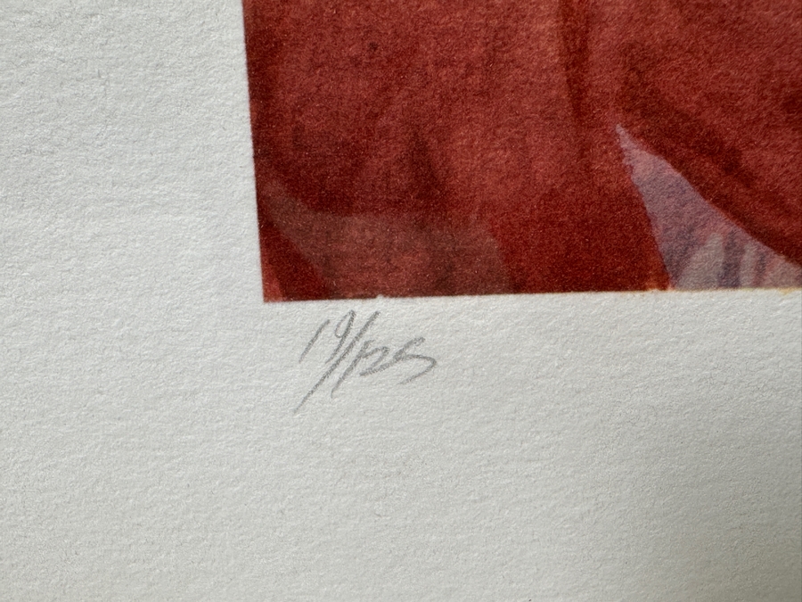 Just Added - Manuel Nunez Hand Signed Limited Edition 23k Gold Leaf Giclee Print Numbered 19 Of 125 10 X 16 Framed 24 X 31 [Photo 9]