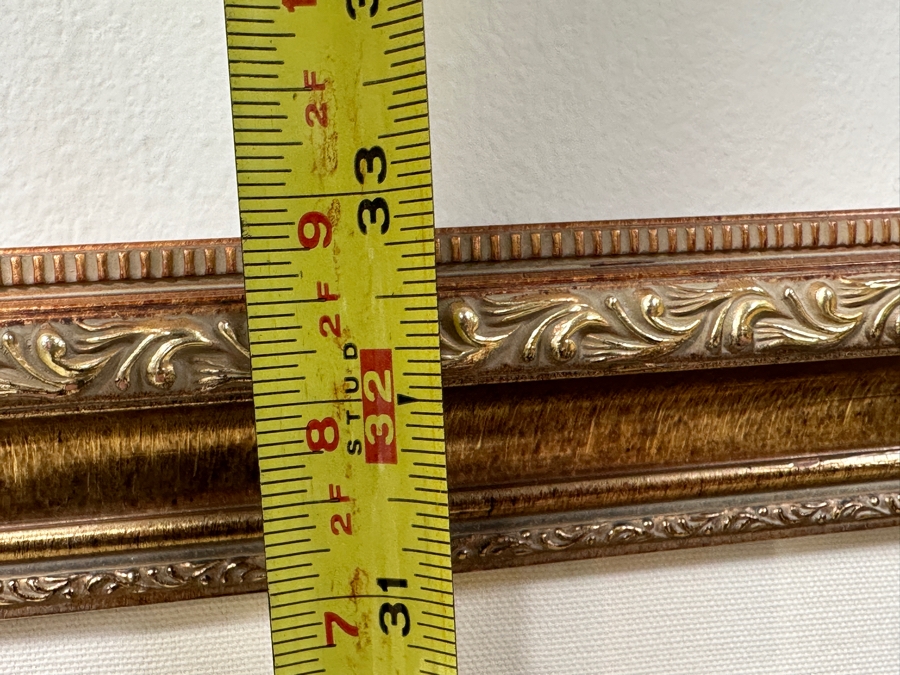 Just Added - Manuel Nunez Hand Signed Limited Edition 23k Gold Leaf Giclee Print Numbered 46 Of 50 9.5 X 18.5 Framed 23 X 33	 [Photo 12]