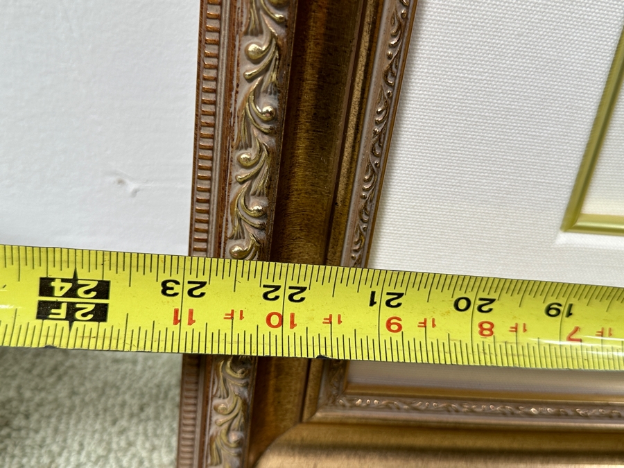 Just Added - Manuel Nunez Hand Signed Limited Edition 23k Gold Leaf Giclee Print Numbered 46 Of 50 9.5 X 18.5 Framed 23 X 33	 [Photo 11]