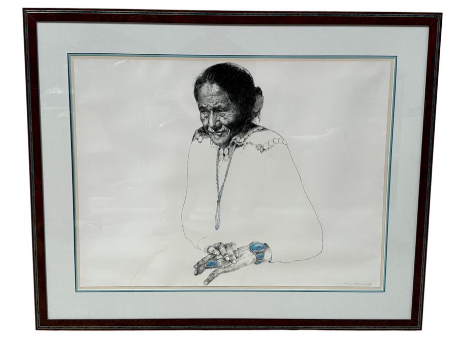 Just Added - Guillermo (GMO) Acevedo (1920-1988, Peruvian/American) Original Mixed Media Painting On Paper 30 X 22 Framed 39 X 31.5 [Photo 2]