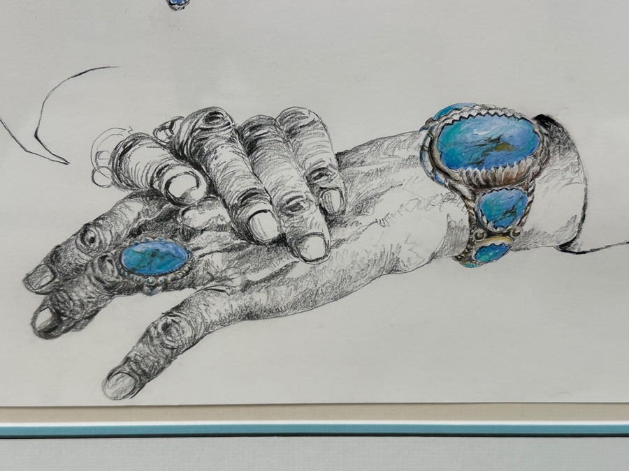 Just Added - Guillermo (GMO) Acevedo (1920-1988, Peruvian/American) Original Mixed Media Painting On Paper 30 X 22 Framed 39 X 31.5 [Photo 6]