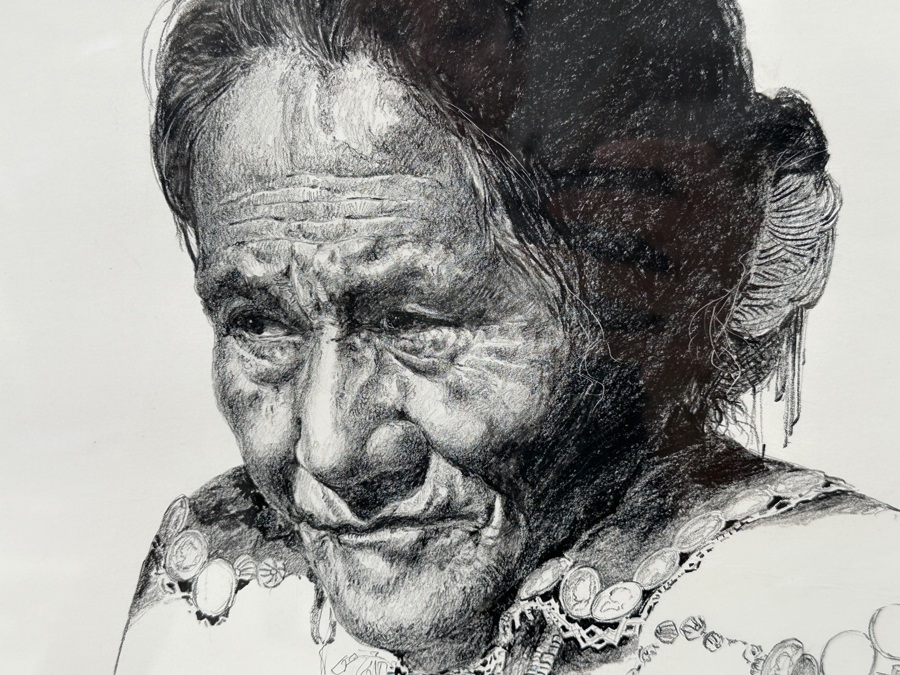 Just Added - Guillermo (GMO) Acevedo (1920-1988, Peruvian/American) Original Mixed Media Painting On Paper 30 X 22 Framed 39 X 31.5 [Photo 4]