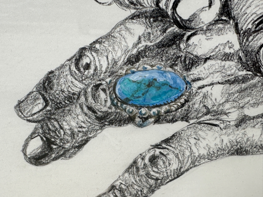 Just Added - Guillermo (GMO) Acevedo (1920-1988, Peruvian/American) Original Mixed Media Painting On Paper 30 X 22 Framed 39 X 31.5 [Photo 8]