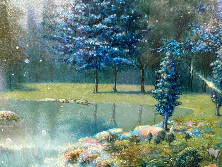 Cliff McReynolds (B. 1933, California) Original Acrylic Painting On Canvas Titled 'The Gardens III' Dated 1984 And Written On Verso 'God Bless All Who See This Work' 12 X 9 [Photo 8]