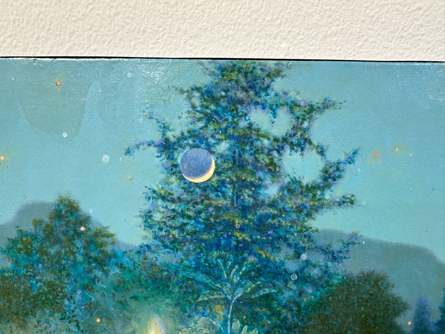 Cliff McReynolds (B. 1933, California) Original Acrylic Painting On Canvas Titled 'The Gardens III' Dated 1984 And Written On Verso 'God Bless All Who See This Work' 12 X 9 [Photo 11]