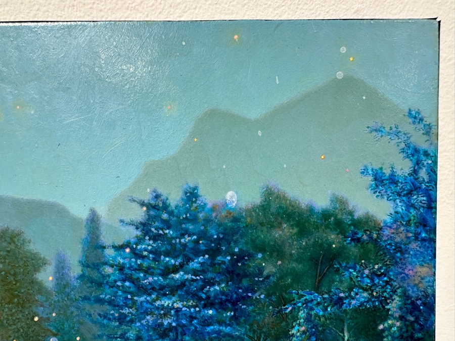 Cliff McReynolds (B. 1933, California) Original Acrylic Painting On Canvas Titled 'The Gardens III' Dated 1984 And Written On Verso 'God Bless All Who See This Work' 12 X 9 [Photo 10]