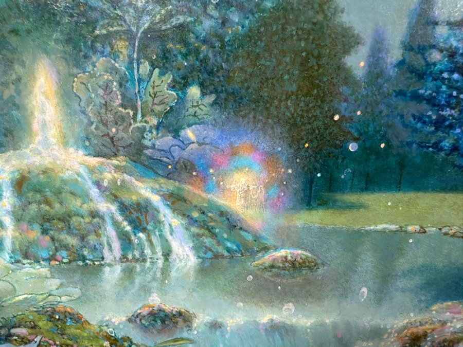 Cliff McReynolds (B. 1933, California) Original Acrylic Painting On Canvas Titled 'The Gardens III' Dated 1984 And Written On Verso 'God Bless All Who See This Work' 12 X 9 [Photo 2]