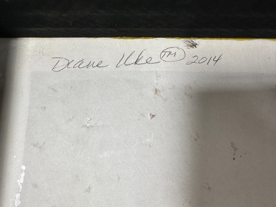 Just Added - Diane Uke Original Mixed Media Torrey Pine Painting On Canvas Signed Verso Dated 2014 12 X 12 [Photo 8]