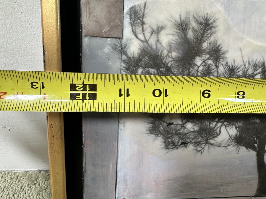 Just Added - Diane Uke Original Mixed Media Torrey Pine Painting On Canvas Signed Verso Dated 2014 12 X 12 [Photo 10]