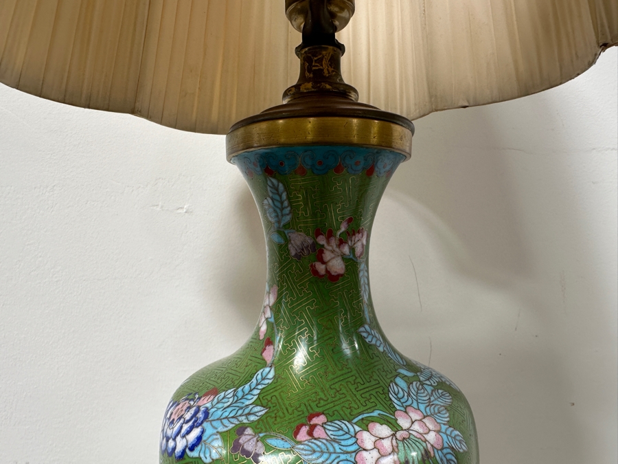 Just Added - Vintage Chinese Cloisonne Vase Table Lamp 30H [Photo 7]