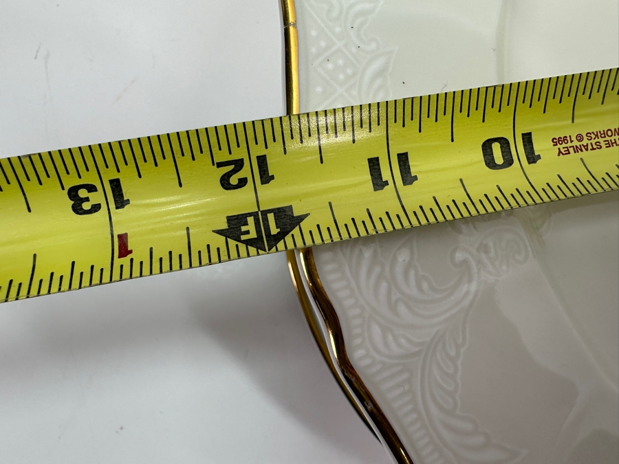 Just Added - (11) Fine Bohemian Porcelain 12' Plates Formalities By Baum Bros. Bernadotte Ivory Made In Czech Republic [Photo 6]