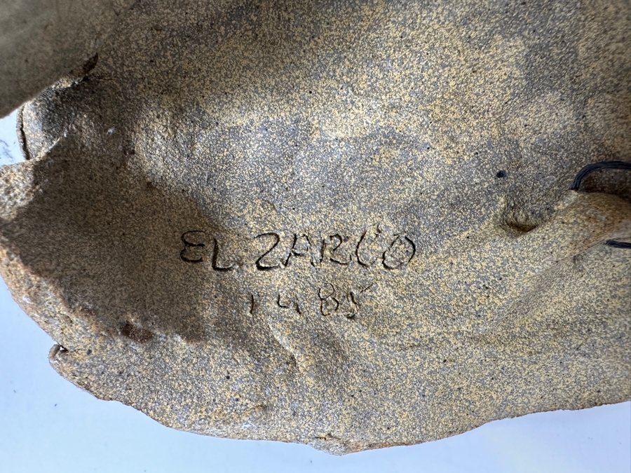 Adolfo 'Zarco' Guerrero Pottery Face Mask Signed 'El Zarco' 5.5W X 3.25D X 7H [Photo 8]