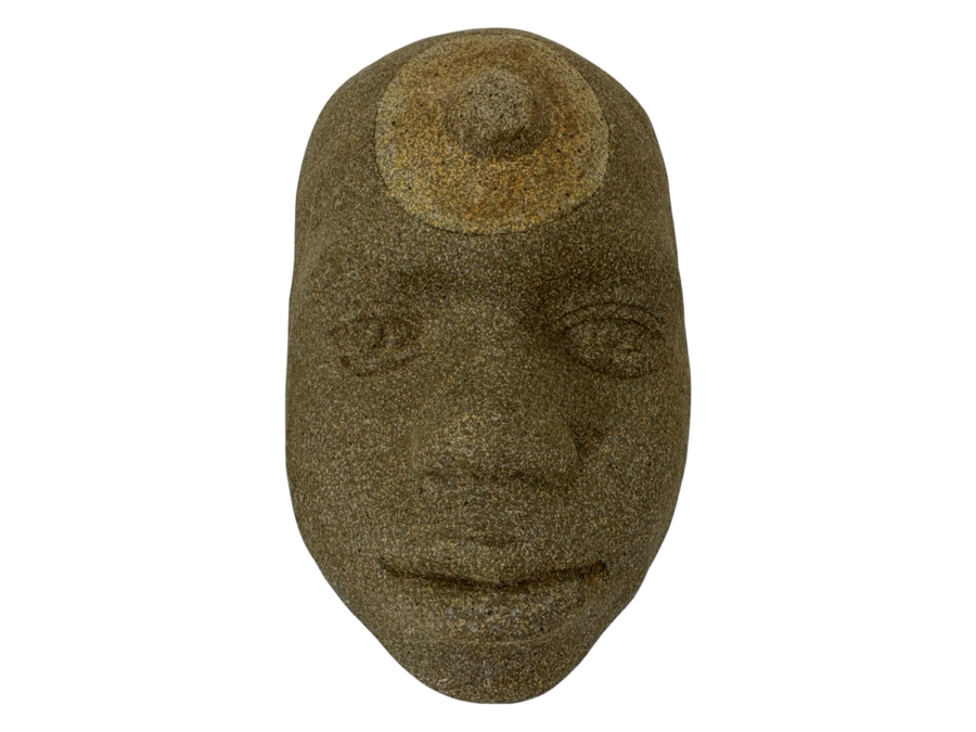 Adolfo 'Zarco' Guerrero Pottery Face Mask Signed 'El Zarco' Dated 1985 4W X 2.25D X 6.5H