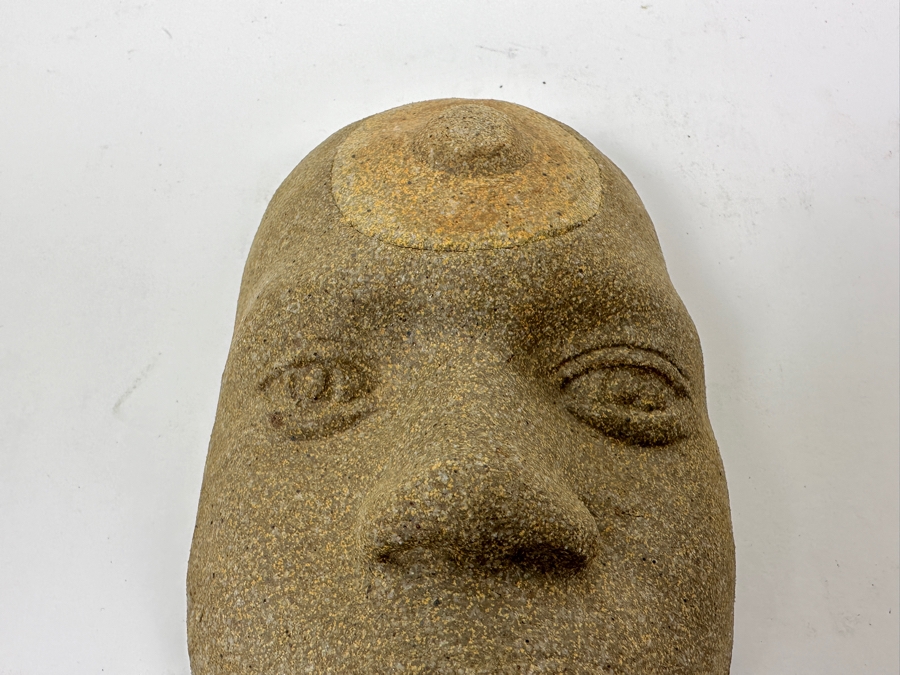 Adolfo 'Zarco' Guerrero Pottery Face Mask Signed 'El Zarco' Dated 1985 4W X 2.25D X 6.5H [Photo 2]