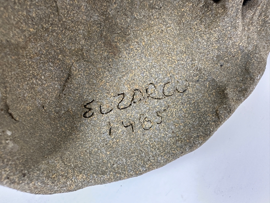Adolfo 'Zarco' Guerrero Pottery Face Mask Signed 'El Zarco' Dated 1985 4W X 2.25D X 6.5H [Photo 5]