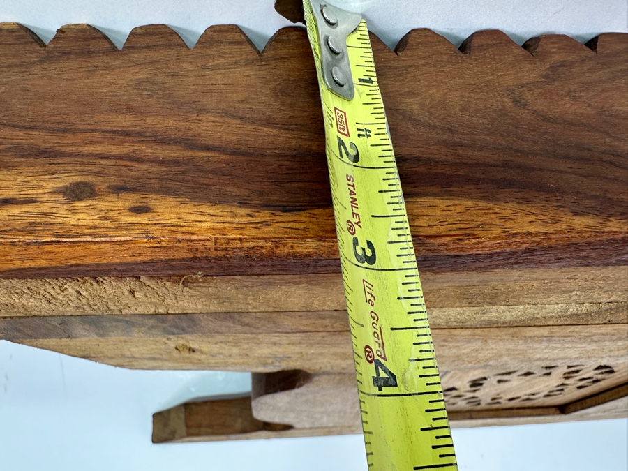 Just Added - Vintage Nepalese Hand Carved Wooden Newari Buddha Window 22.5W X 3D X 12H [Photo 12]