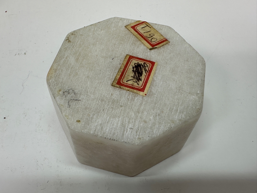 Just Added - Vintage Inlaid Stone Elephant Figurine 3H, Pair Of Covered Inlaid Stone Trinket Boxes And Inlaid Stone 6' Dish [Photo 13]