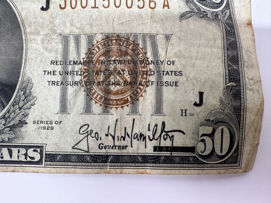 1929 $50 Federal Reserve Bank From The Federal Reserve Bank Of Kansas City, Missouri [Photo 4]