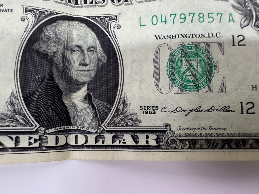 (5) $2 Two Dollar Bills: (3) 1976 Postmarked Del Mar CA, (1) 1928 Red Seal, (1) 1953 Red Seal & (1) 1963 $1 One Dollar Bill [Photo 12]