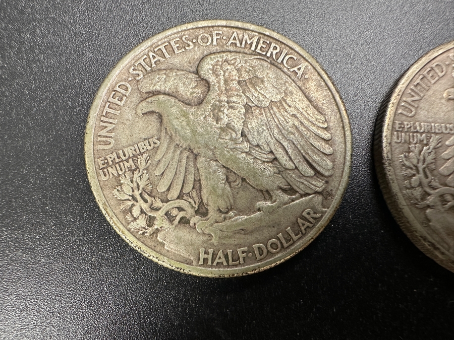 (2) Standing Walking Liberty Silver Half Dollars:  1947 & 1947 D [Photo 5]
