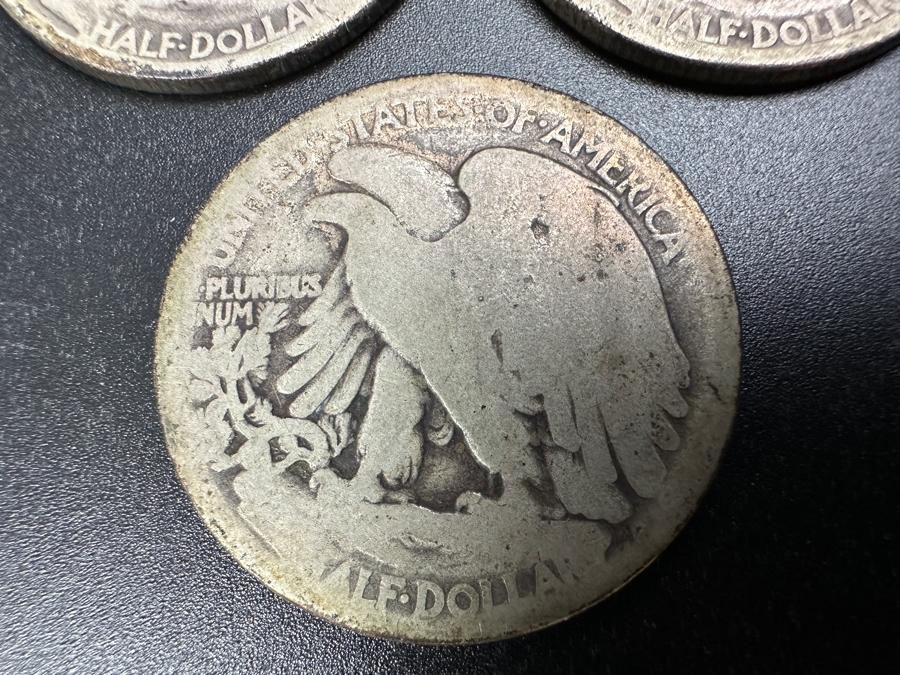 (3) Standing Walking Liberty Silver Half Dollars:  1917, 1917 S & 1918 [Photo 8]
