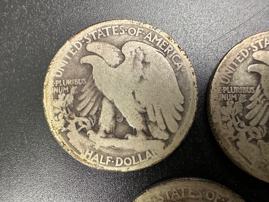 (3) Standing Walking Liberty Silver Half Dollars:  1917, 1917 S & 1918 [Photo 6]