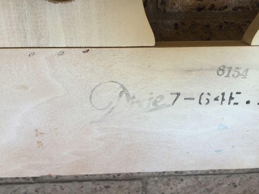 Dixie White & Gold Mid-century Twin Headboard [Photo 6]