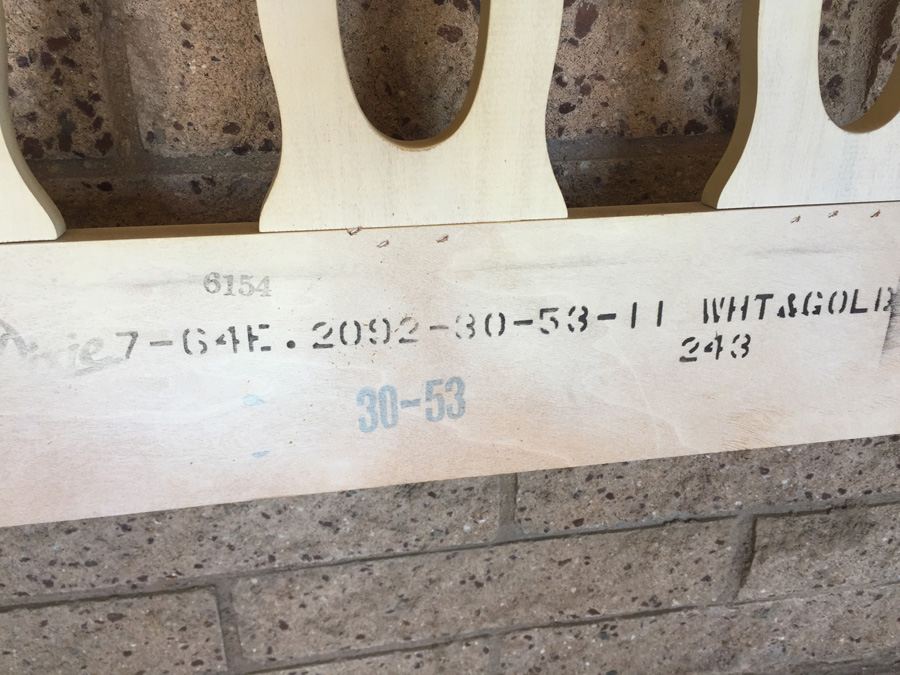 Dixie White & Gold Mid-century Twin Headboard [Photo 5]