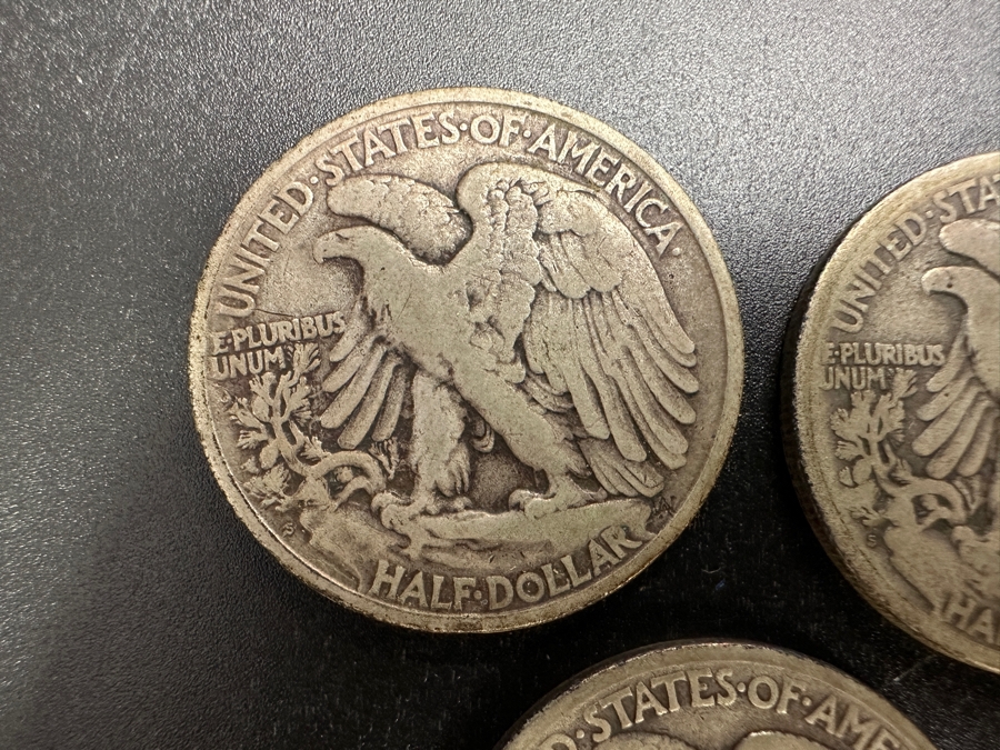 (3) Standing Walking Liberty Silver Half Dollars:  1920 S, 1921 S & 1923 S [Photo 6]