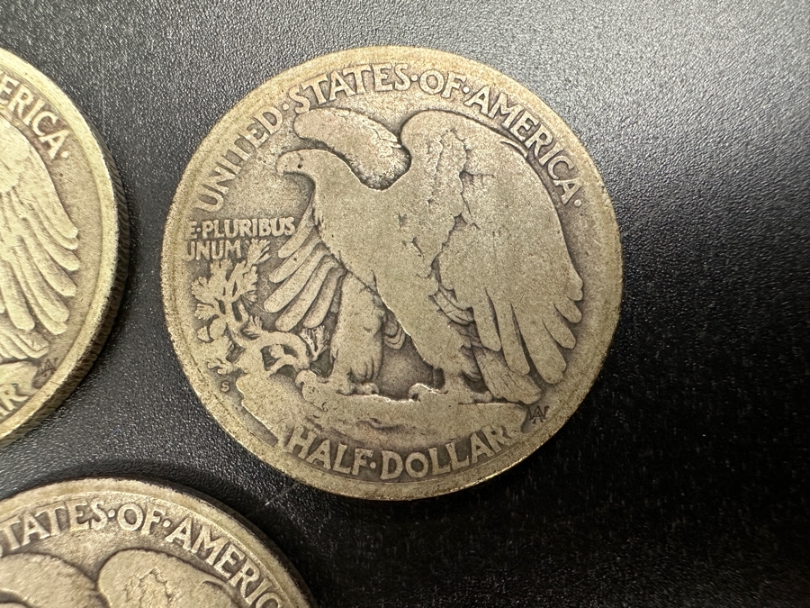 (3) Standing Walking Liberty Silver Half Dollars:  1920 S, 1921 S & 1923 S [Photo 7]