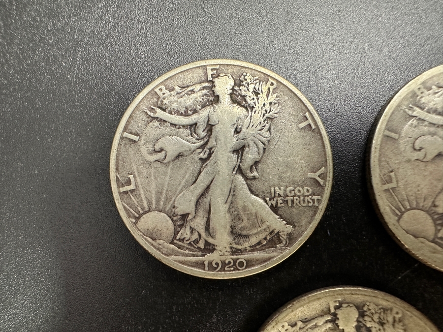 (3) Standing Walking Liberty Silver Half Dollars:  1920 S, 1921 S & 1923 S [Photo 2]