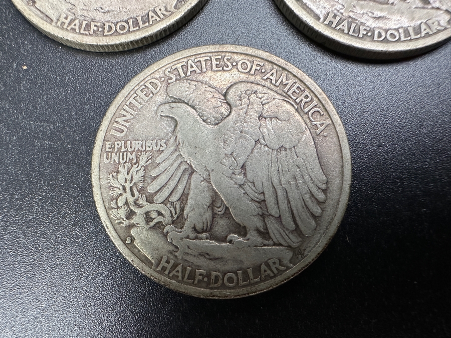 (3) Standing Walking Liberty Silver Half Dollars:  1927 S, 1929 S & 1933 S [Photo 8]