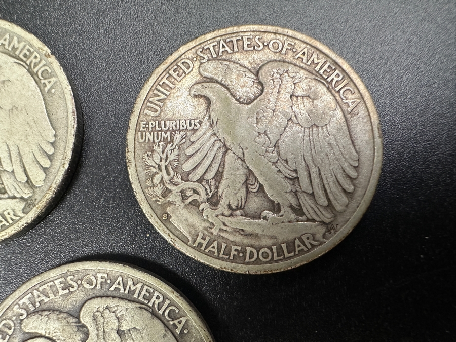 (3) Standing Walking Liberty Silver Half Dollars:  1934, 1934 S & 1934 D [Photo 7]