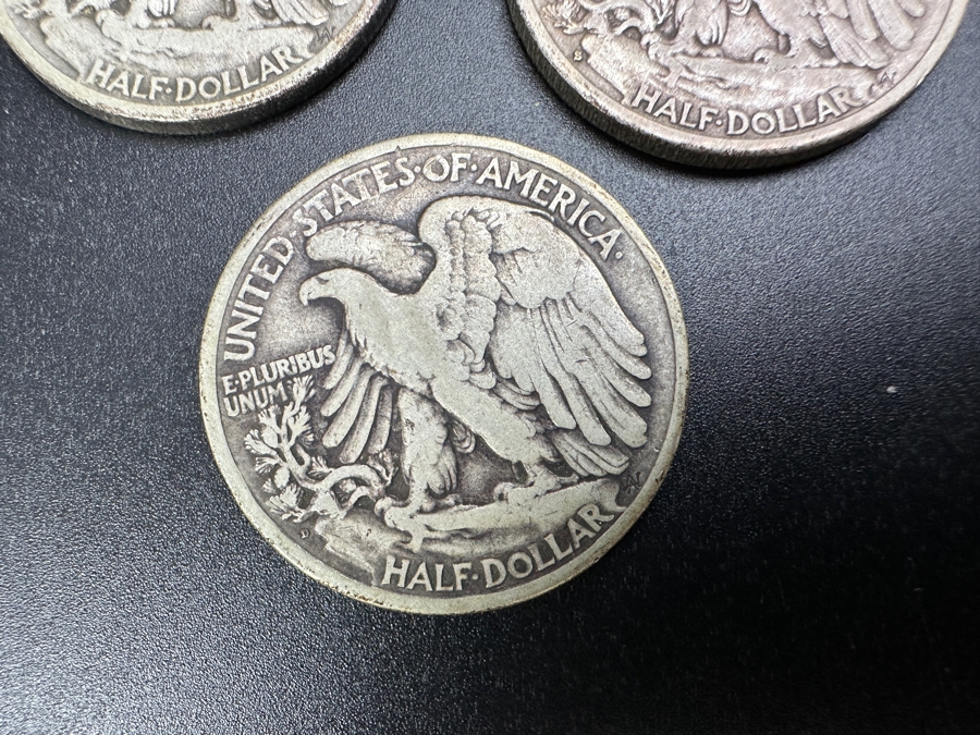 (3) Standing Walking Liberty Silver Half Dollars:  1934, 1934 S & 1934 D [Photo 8]