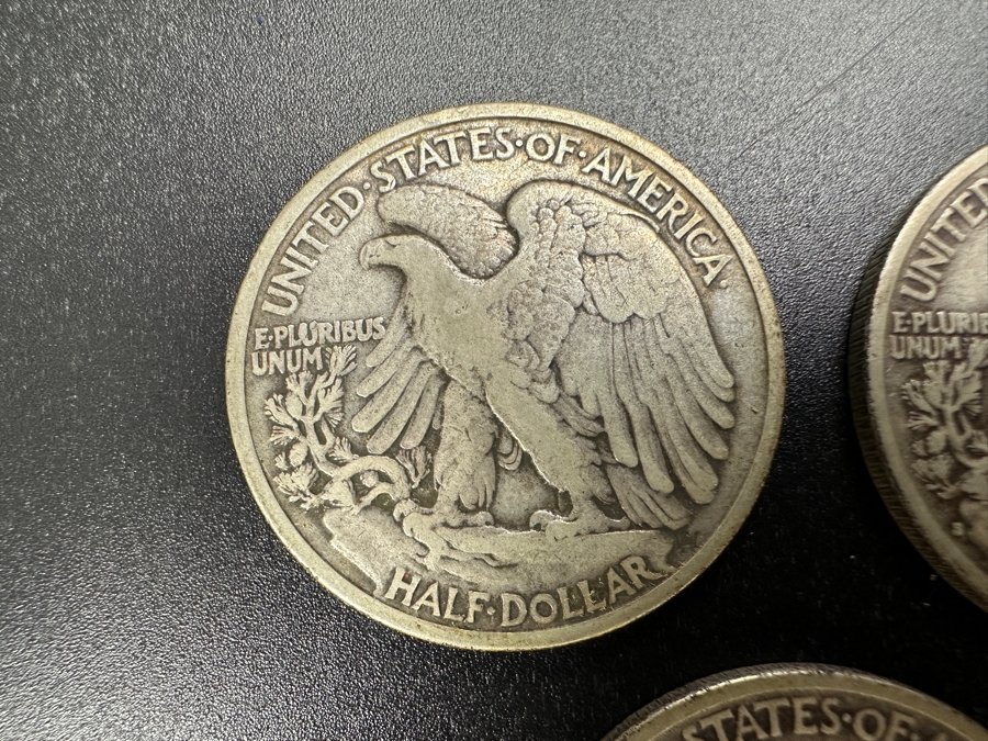 (3) Standing Walking Liberty Silver Half Dollars:  1935, 1935 S & 1935 D [Photo 6]