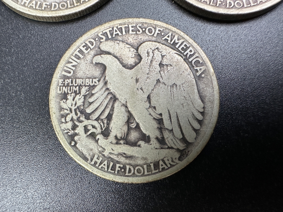 (3) Standing Walking Liberty Silver Half Dollars:  1935, 1935 S & 1935 D [Photo 8]