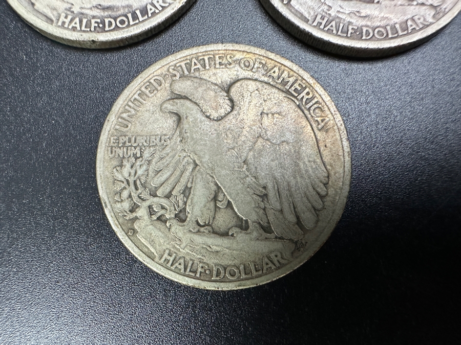 (3) Standing Walking Liberty Silver Half Dollars:  1936, 1936 S & 1936 D [Photo 8]
