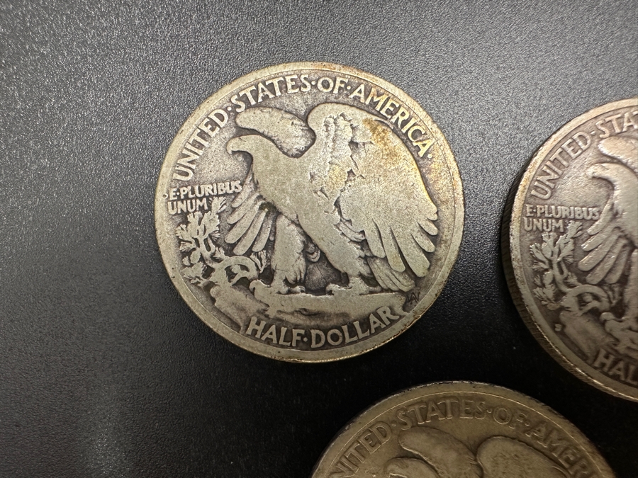 (3) Standing Walking Liberty Silver Half Dollars:  1936, 1936 S & 1936 D [Photo 6]