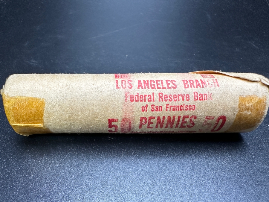 Uncirculated Roll Of 1953 S Lincoln Wheat Cents Pennies 157g [Photo 3]