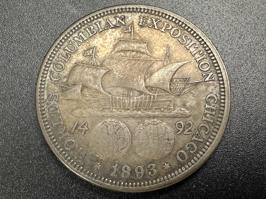 1893 Columbian Exposition Silver Half Dollar (First Commemorative Coin) [Photo 3]