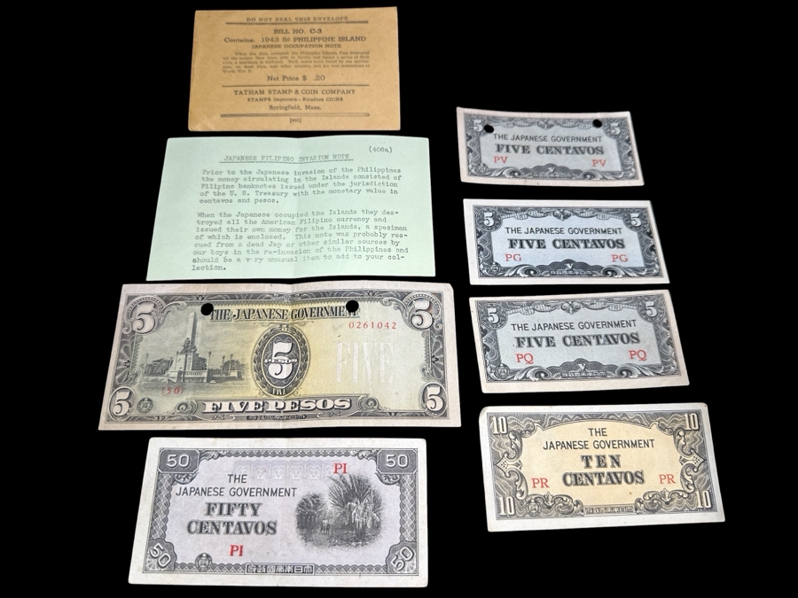 (6) Japanese Filipino Invasion Occupation Notes Philippine Island [Photo 2]