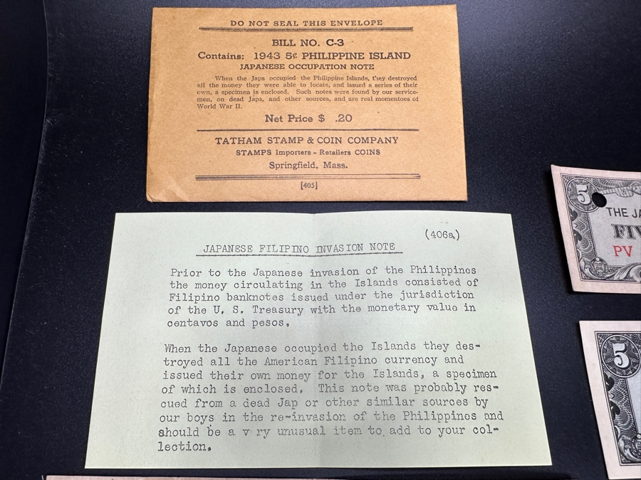 (6) Japanese Filipino Invasion Occupation Notes Philippine Island [Photo 3]