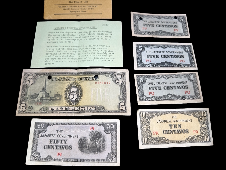 (6) Japanese Filipino Invasion Occupation Notes Philippine Island