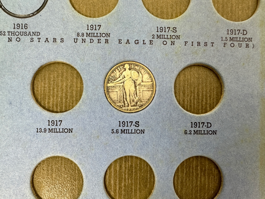 Collection Of (9) Liberty Standing Silver Quarters From 1917-1930 [Photo 2]