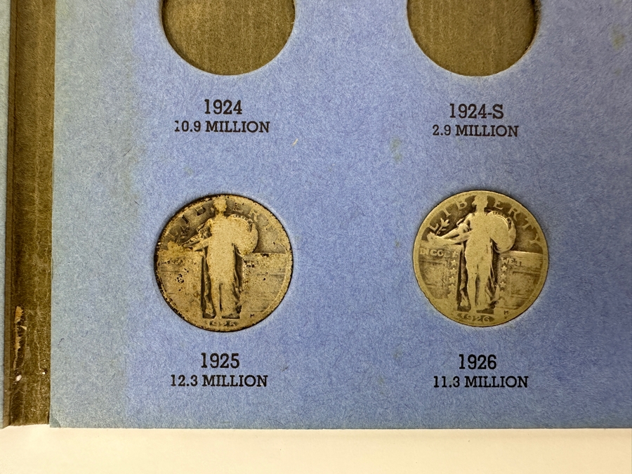 Collection Of (9) Liberty Standing Silver Quarters From 1917-1930 [Photo 3]