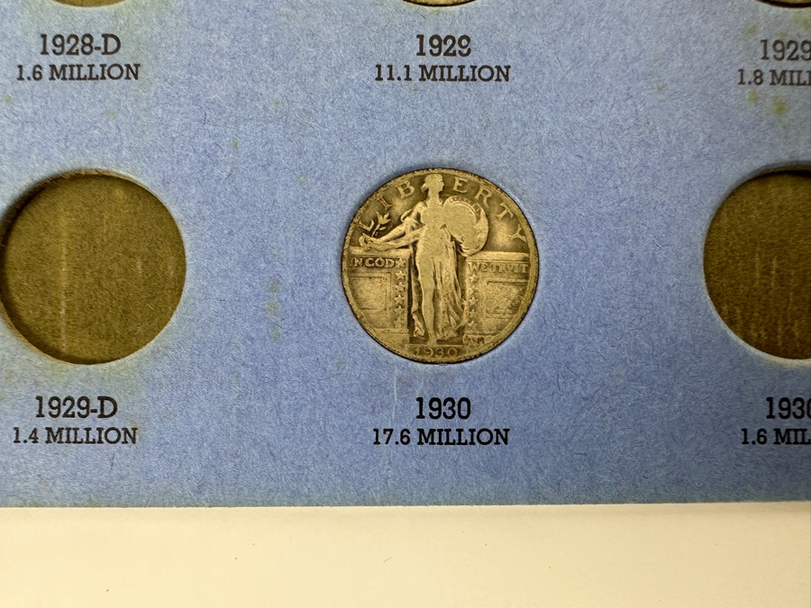 Collection Of (9) Liberty Standing Silver Quarters From 1917-1930 [Photo 6]