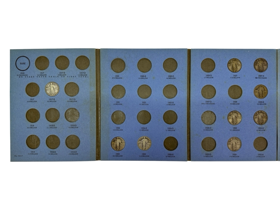 Collection Of (9) Liberty Standing Silver Quarters From 1917-1930