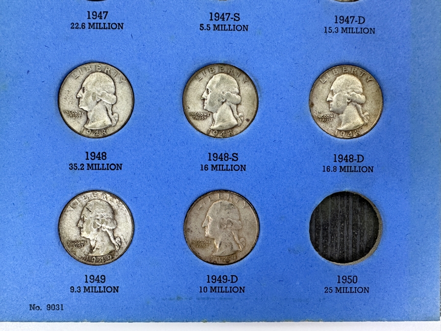 Collection Of (11) Washington Head Silver Quarters From 1946-1949 [Photo 3]