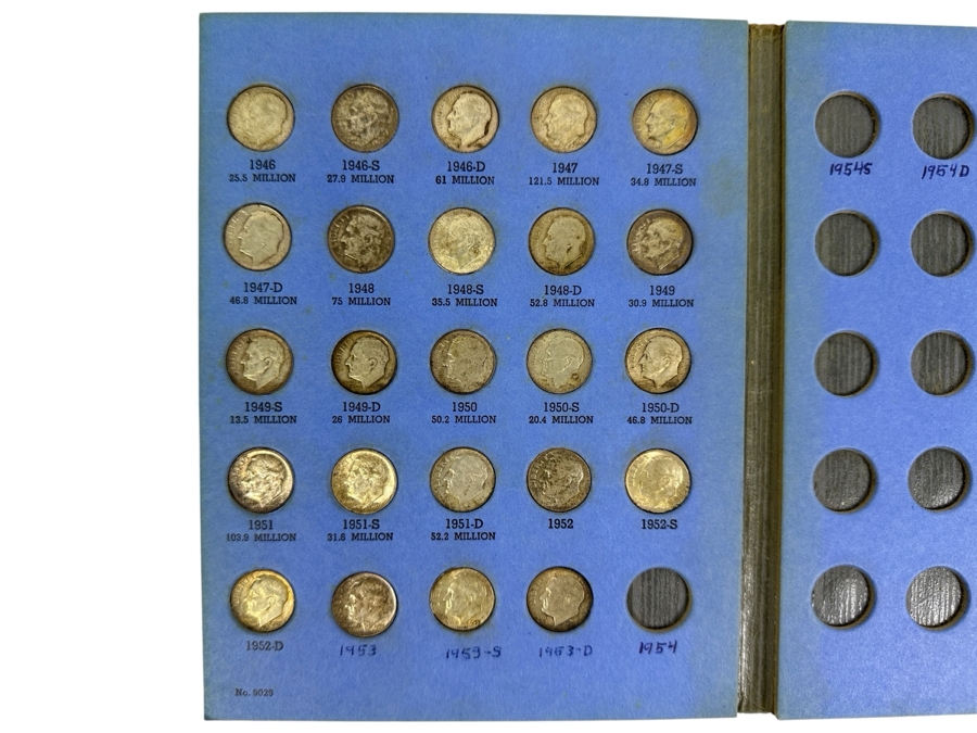 Collection Of (24) Roosevelt Silver Dimes From 1946-1953