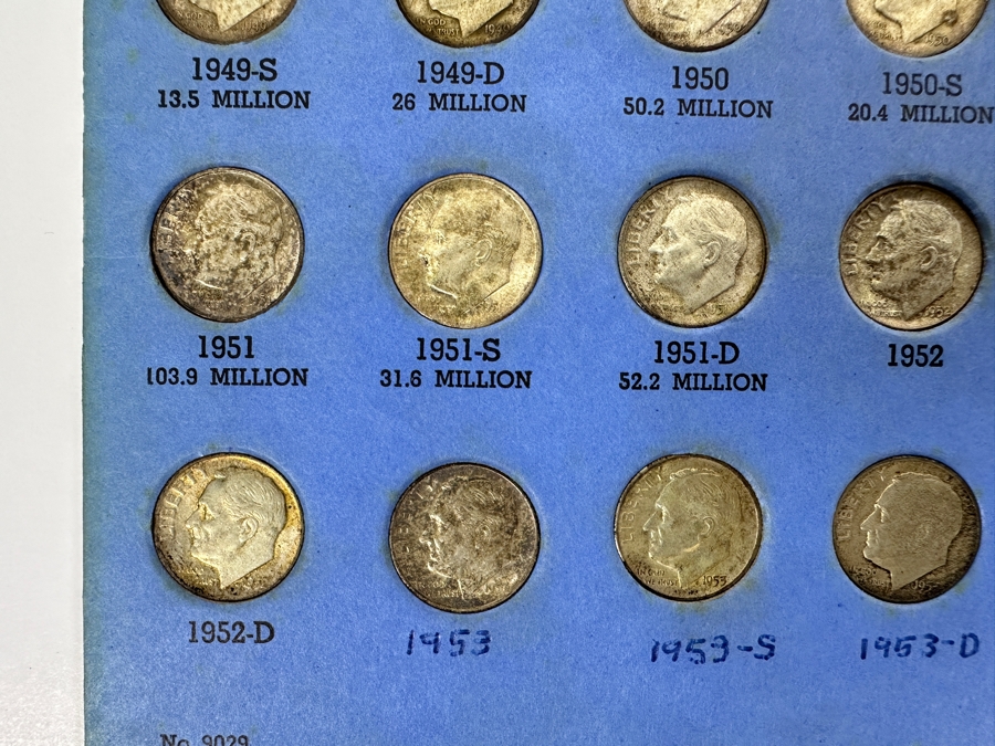 Collection Of (24) Roosevelt Silver Dimes From 1946-1953 [Photo 5]